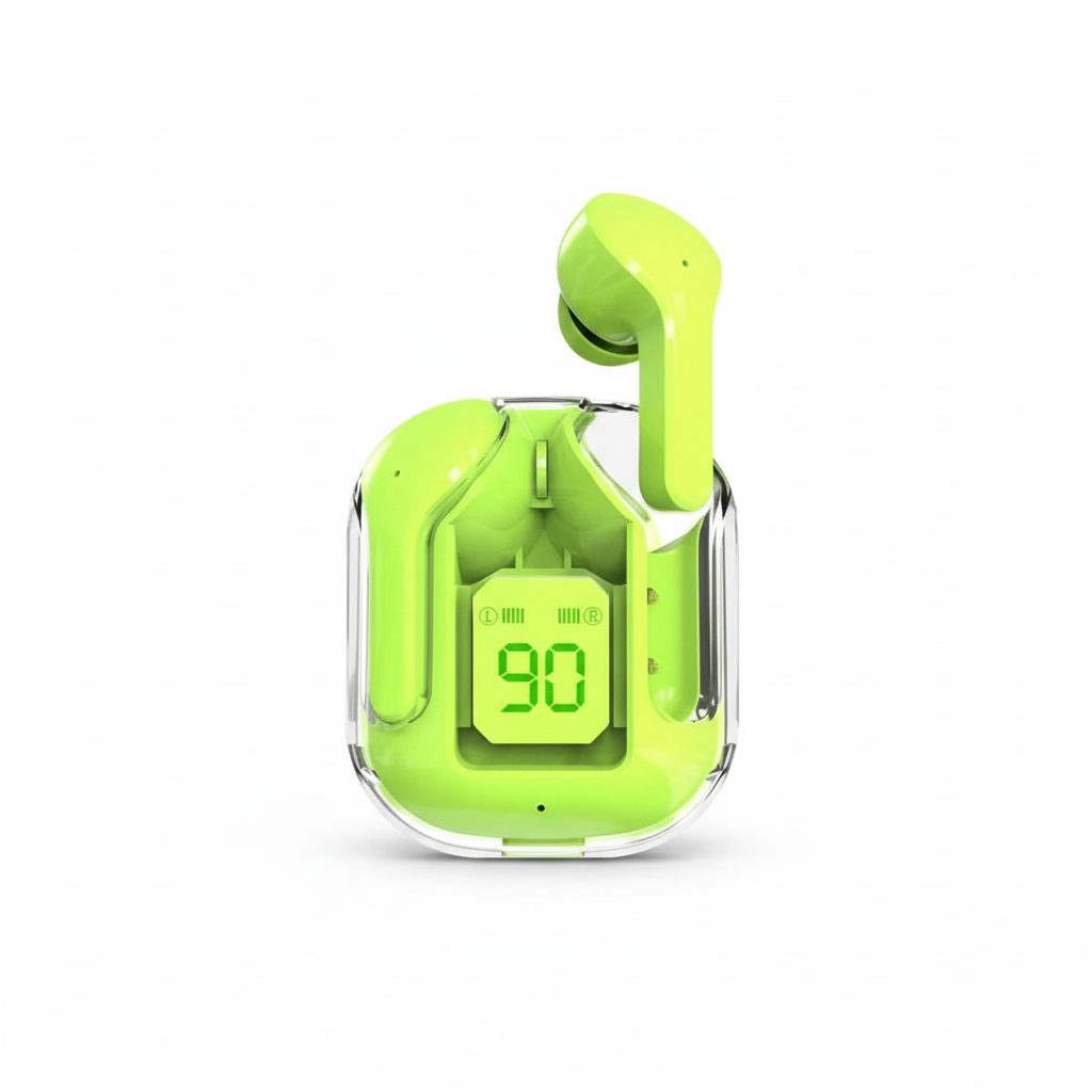 Air31 Transparent Earbuds – Bluetooth 5.3 with Carry Pouch
