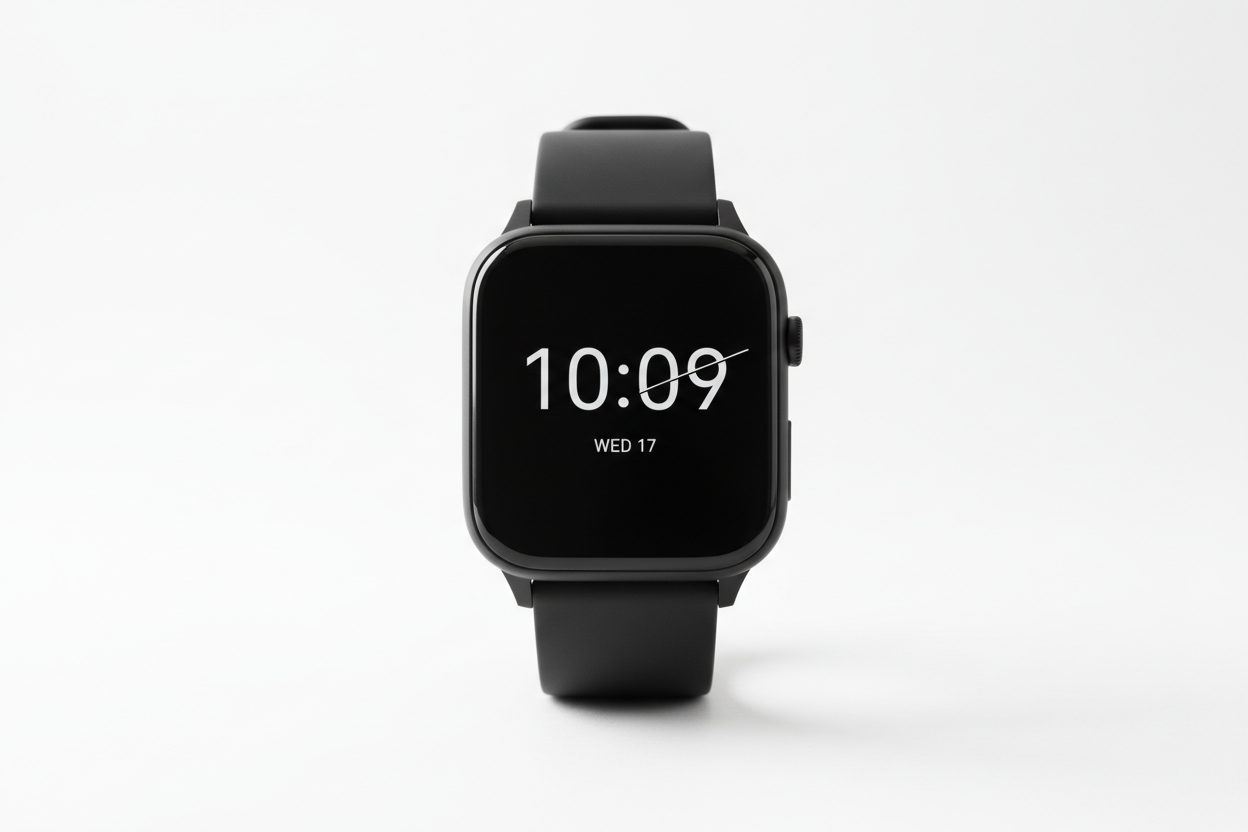 simple smart black watch